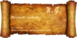 Mocsek Gunda névjegykártya